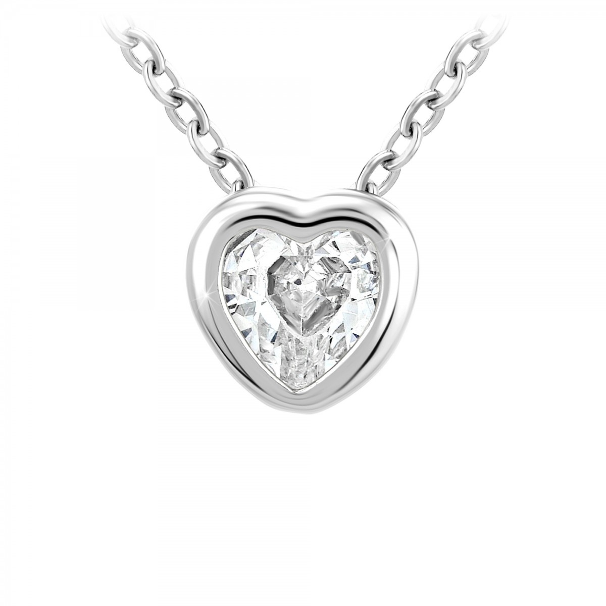 so charm Collier coeur SoCharm orné de Zirconium