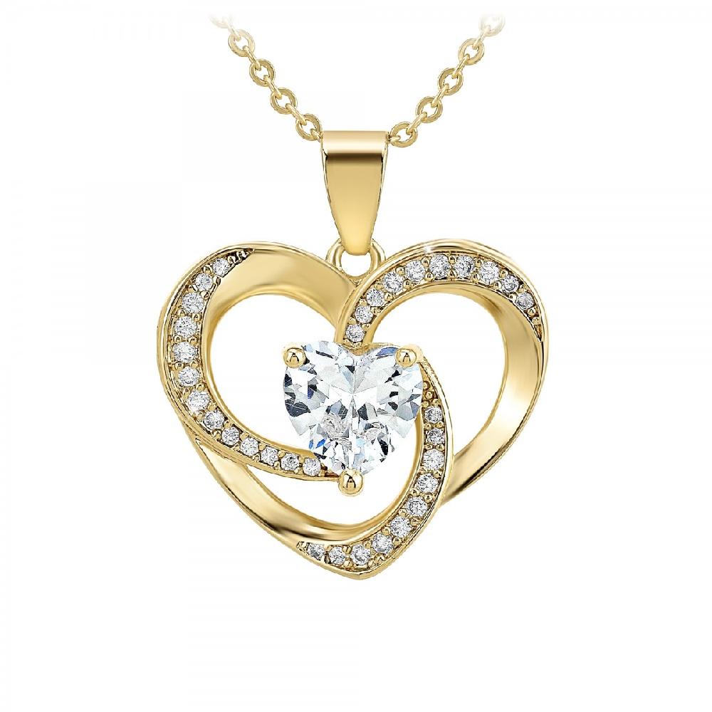 so charm Collier coeur SoCharm orné de Zirconium