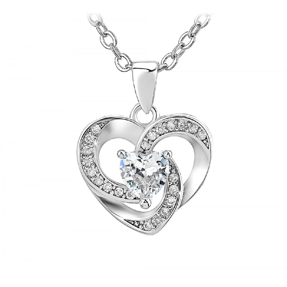 so charm Collier coeur SoCharm orné de Zirconium