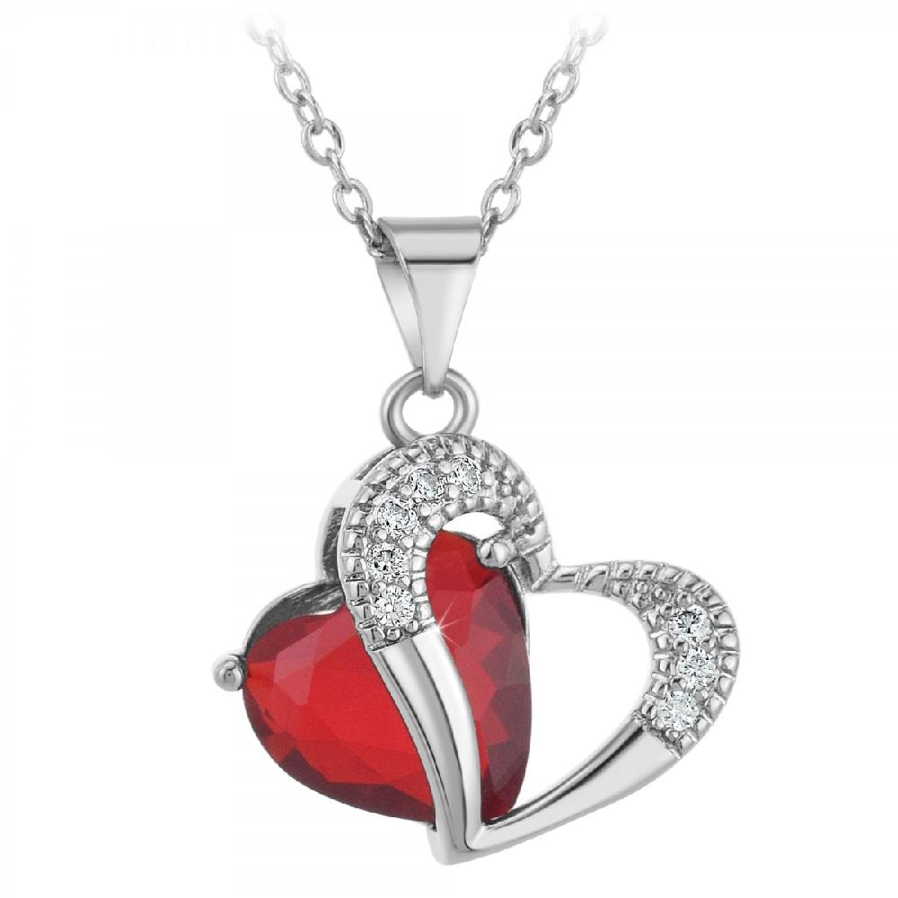so charm Collier coeur SoCharm orné de zirconium