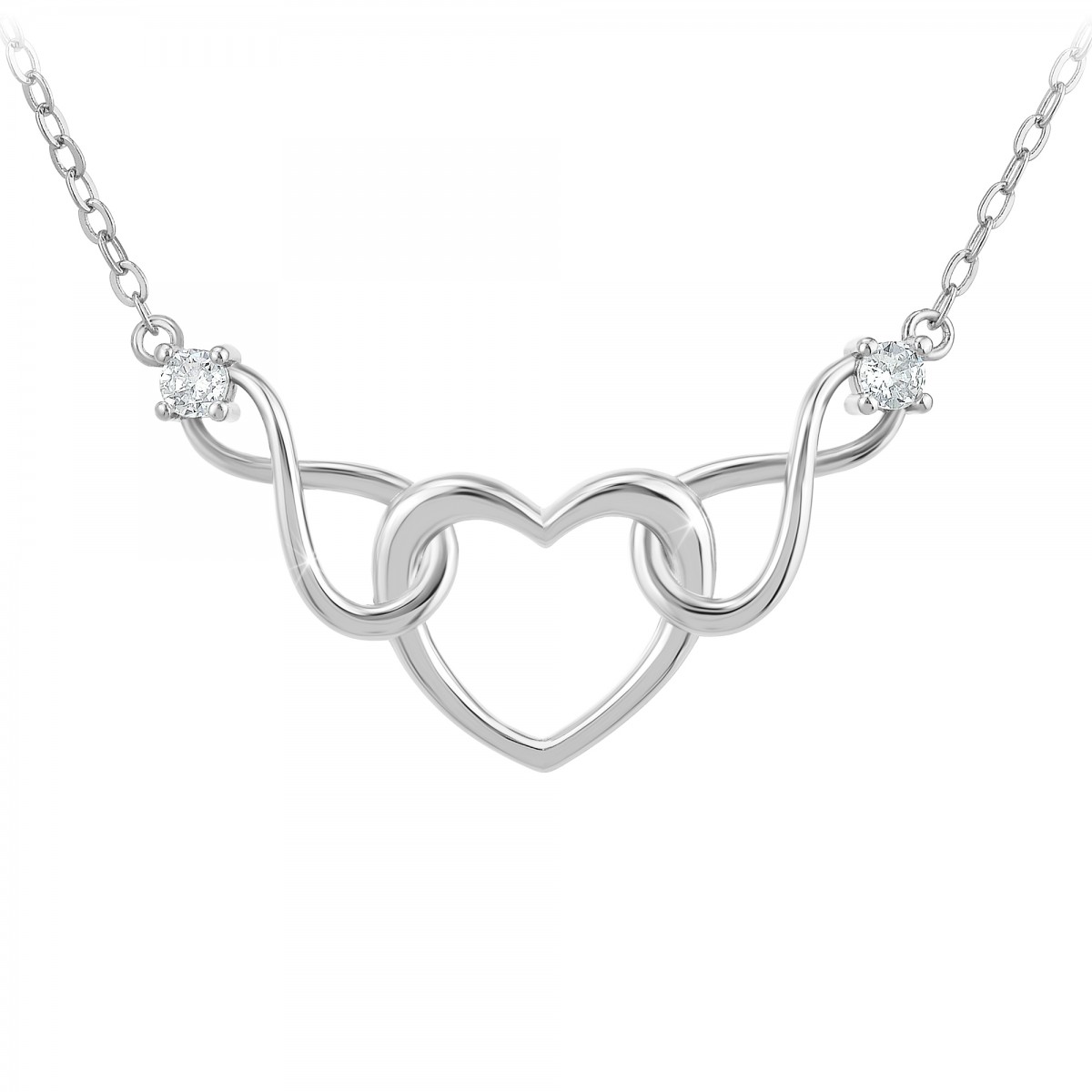 so charm Collier coeur SoCharm orné de zirconium