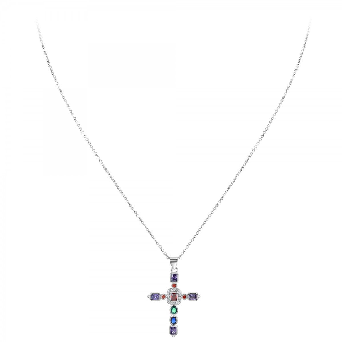 So Charm Collier Croix SoCharm Orné De Zirconium