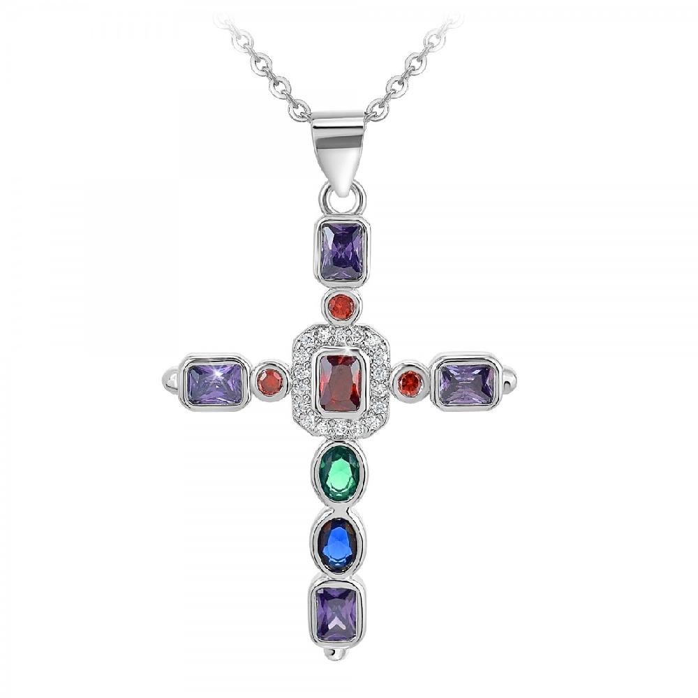 so charm Collier croix SoCharm orné de Zirconium