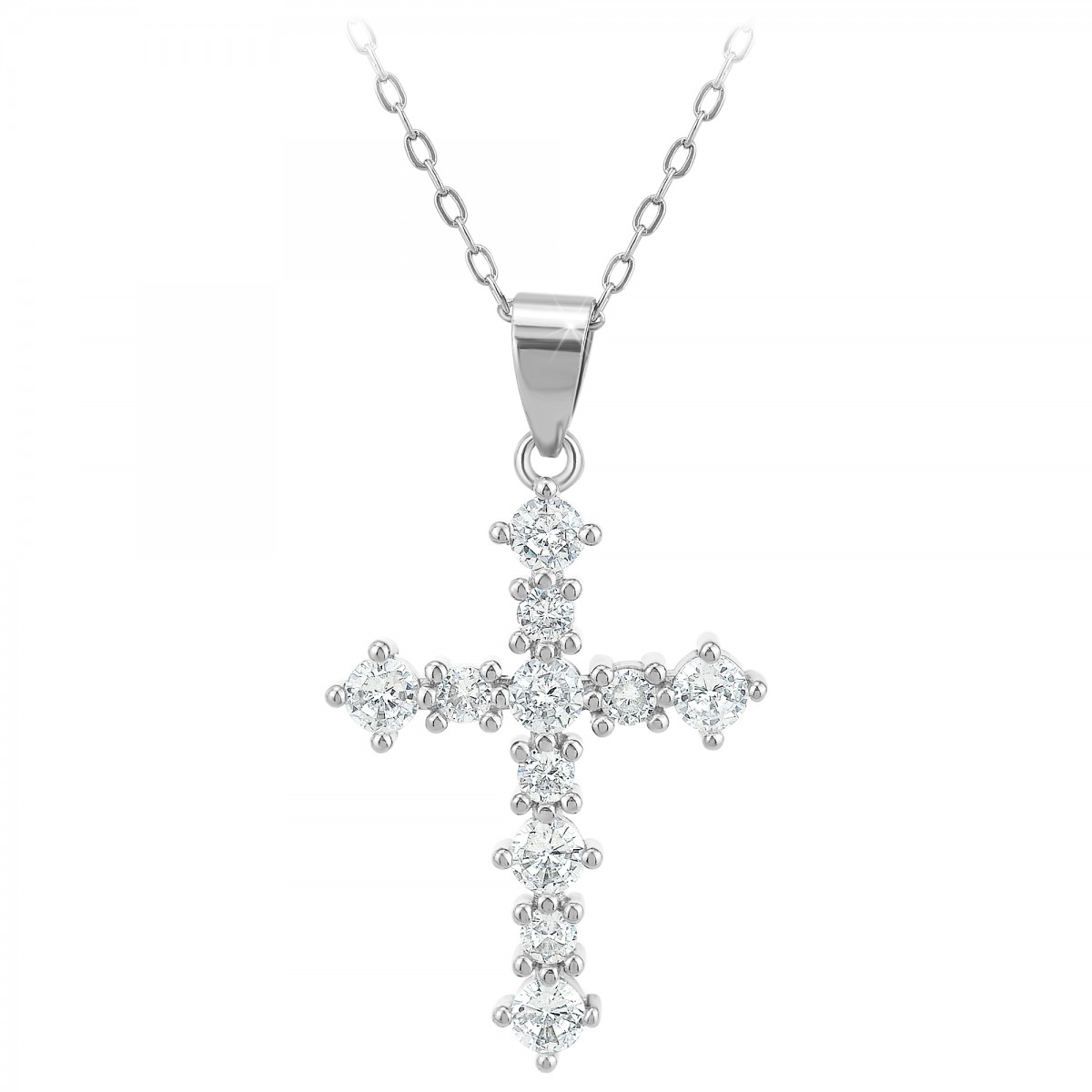 so charm Collier croix SoCharm orné de Zirconium