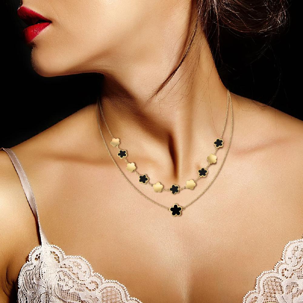 So Charm Collier Fleurs Multi Rangs Par SoCharm