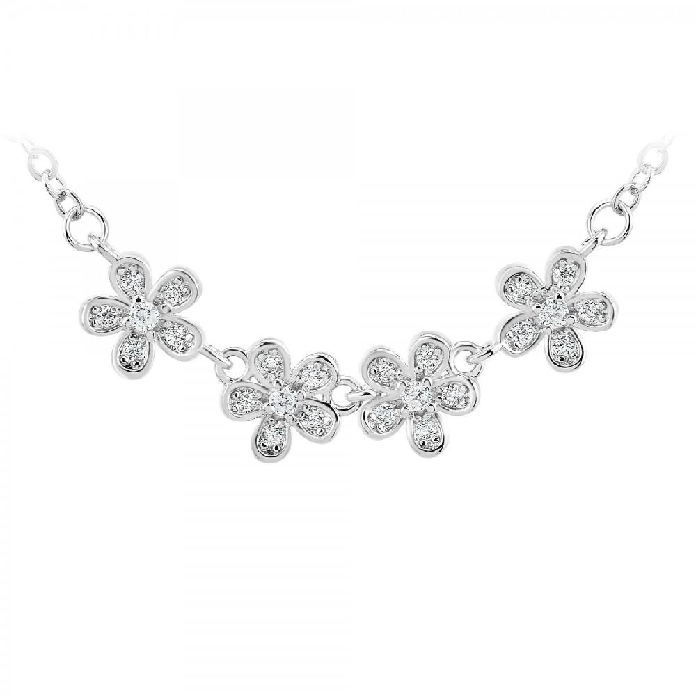 so charm Collier fleurs SoCharm orné de zirconium