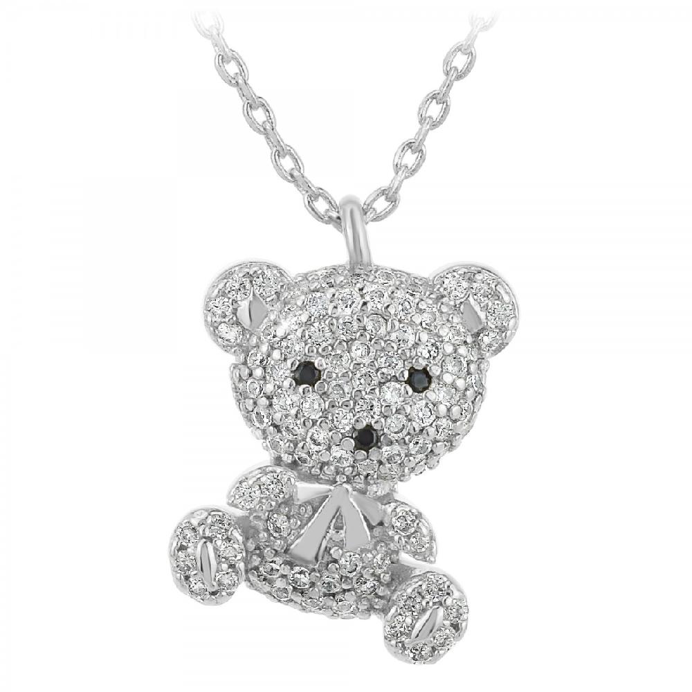 so charm Collier ourson SoCharm orné de zirconium
