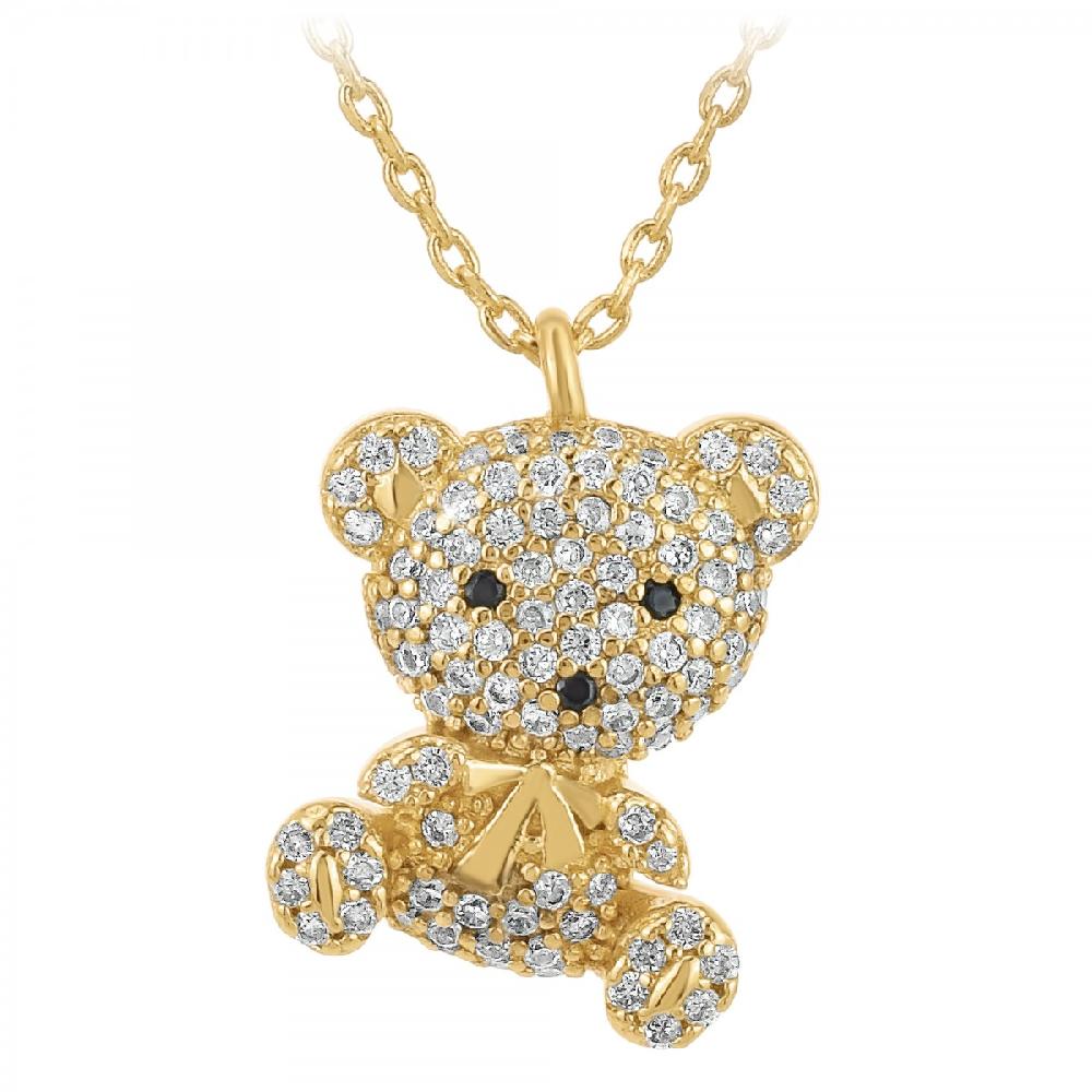 so charm Collier ourson SoCharm orné de zirconium