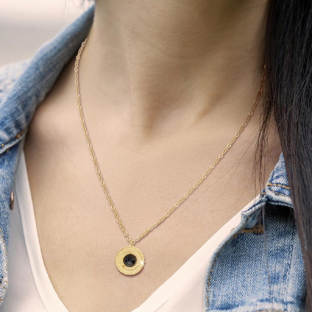 So Charm Collier SoCharm Orné D'une Obsidienne