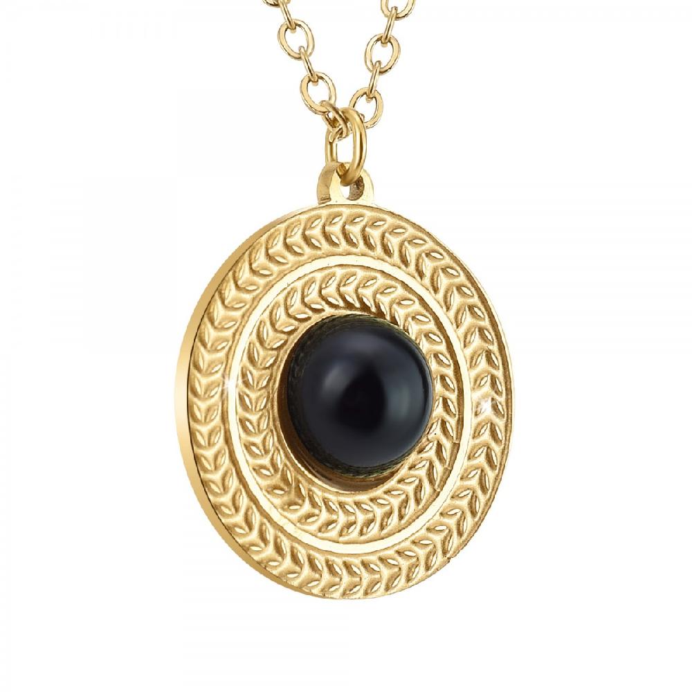So Charm Collier SoCharm Orné D'une Obsidienne