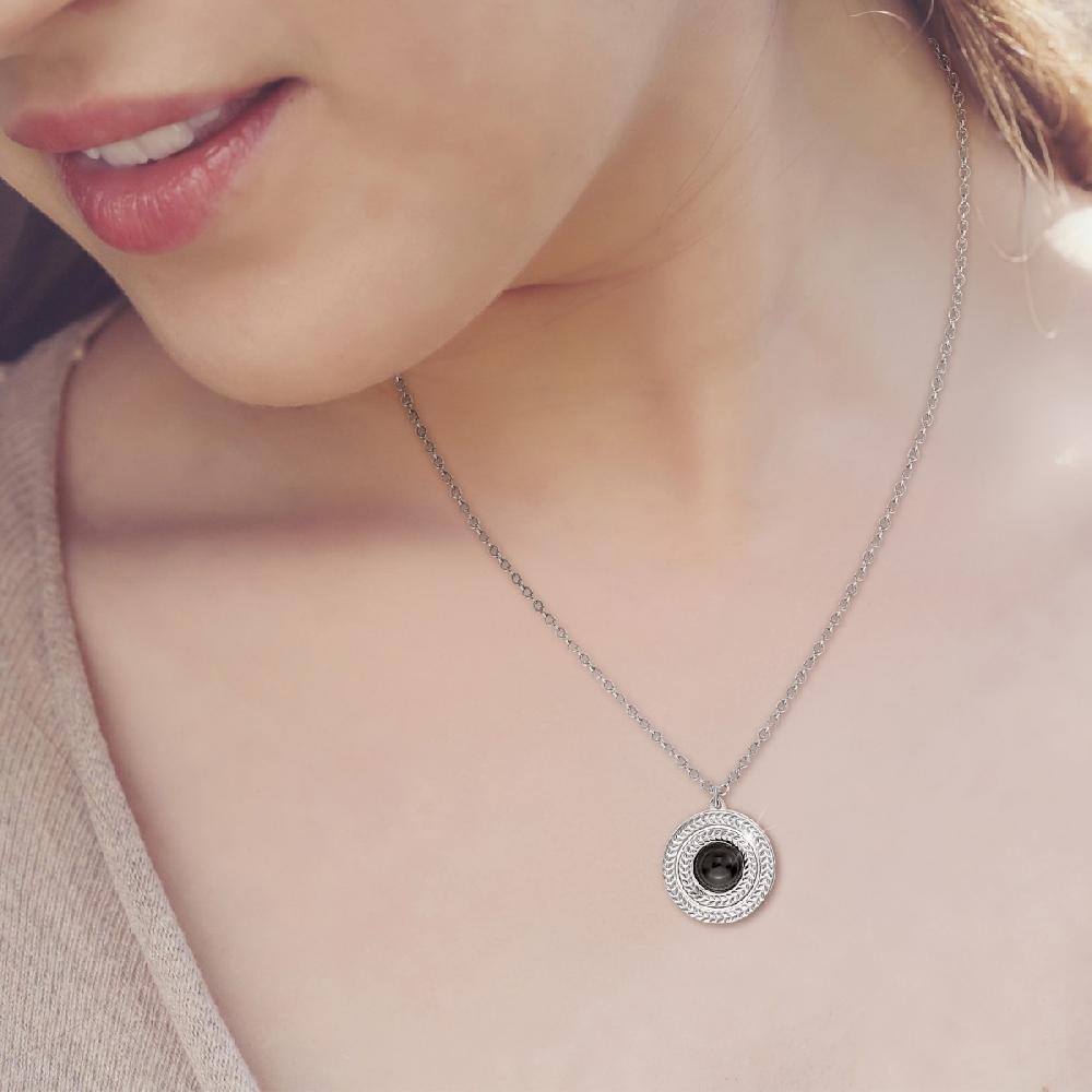 So Charm Collier SoCharm Orné D'une Obsidienne