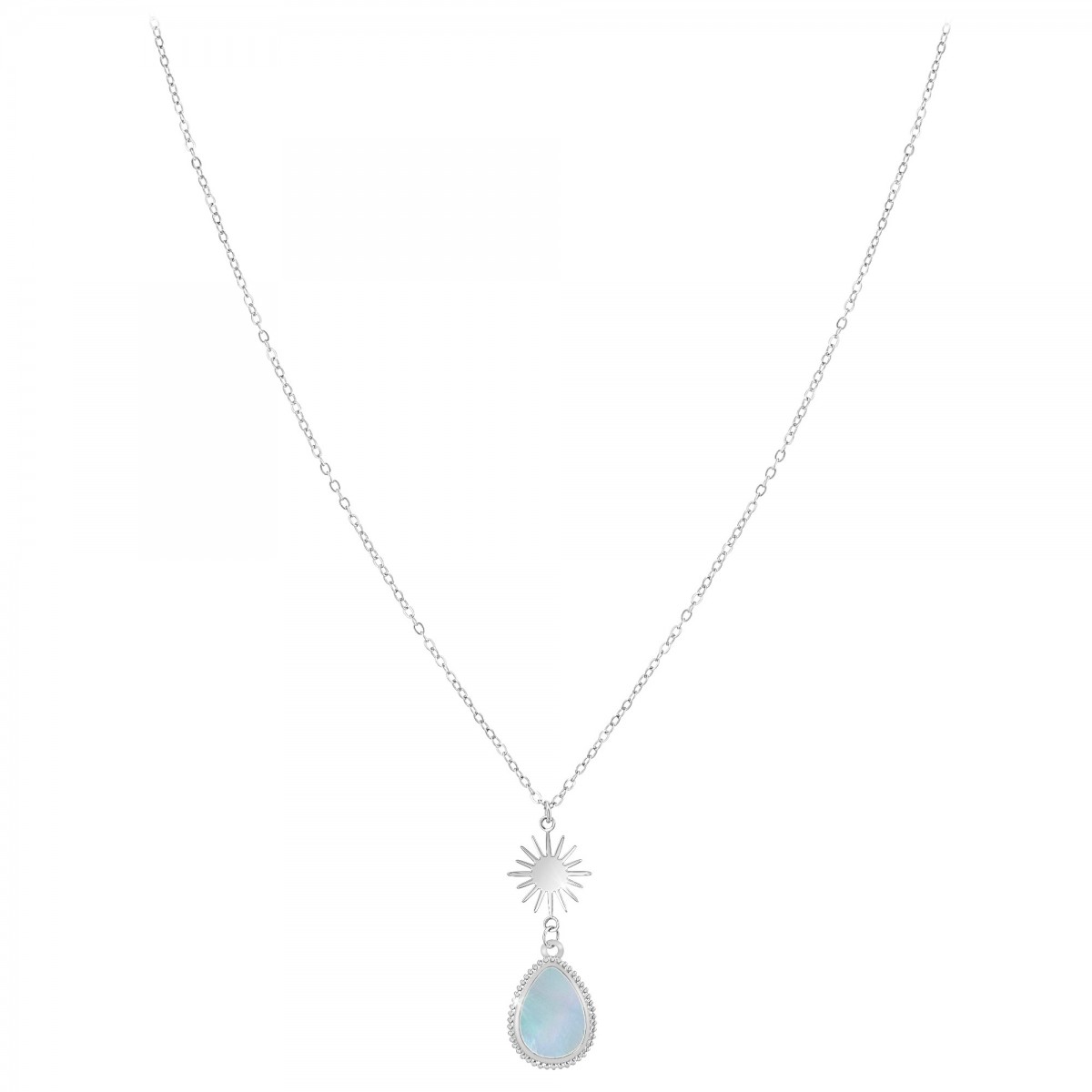 So Charm Collier SoCharm Orné De Nacre Grise