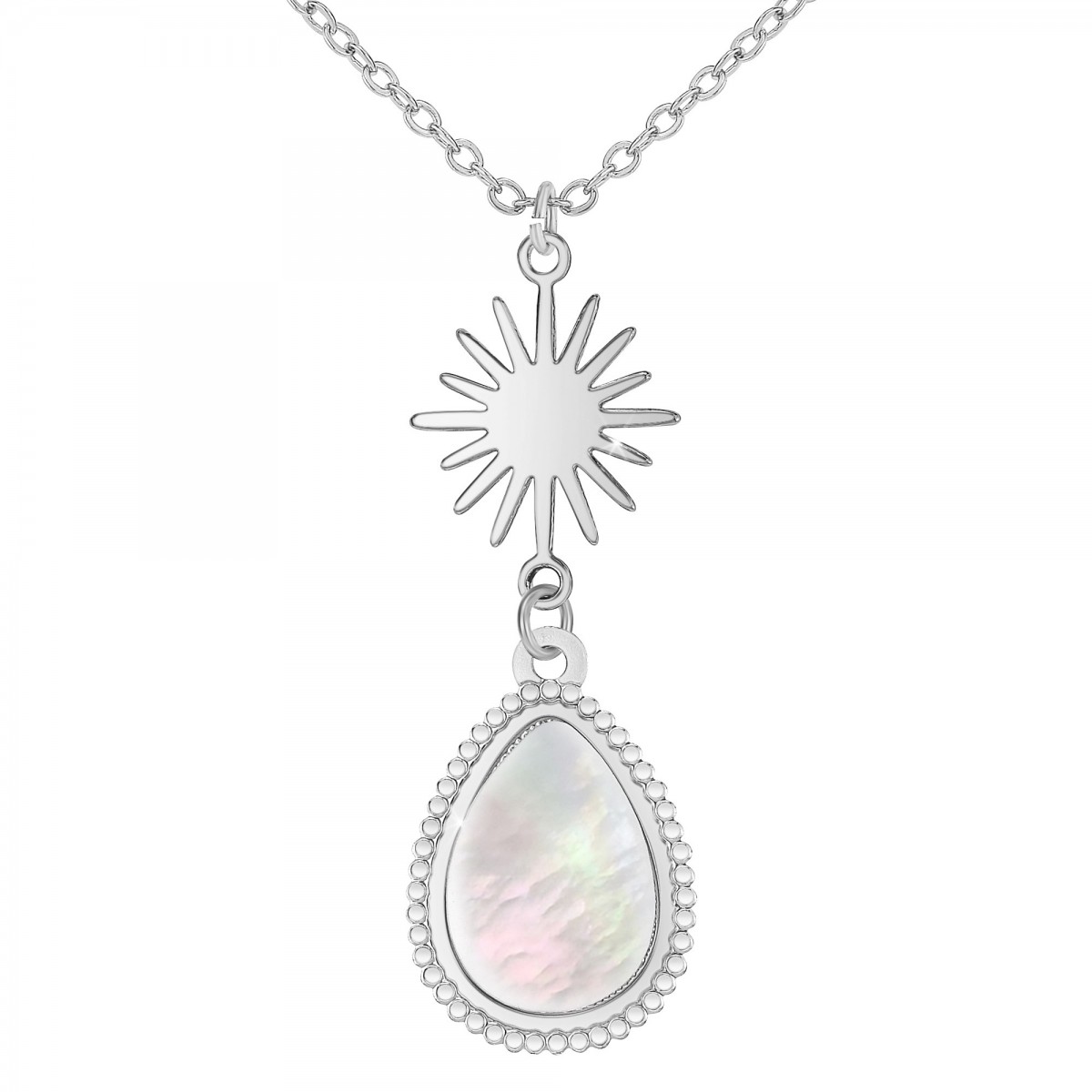 so charm Collier SoCharm orné de nacre grise