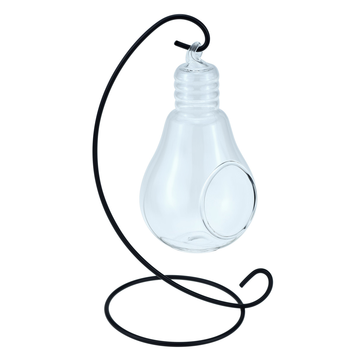 So Charm Support Fer Forgé Avec Boule En Verre Et Sa Rose éternelle - Stabilisée