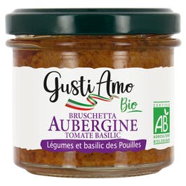 so'bio étic Bruschetta Aubergine Tomate Basilic - bio