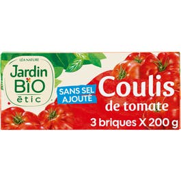 so'bio étic Coulis de tomate sans sel ajouté - Lot de 3 - bio