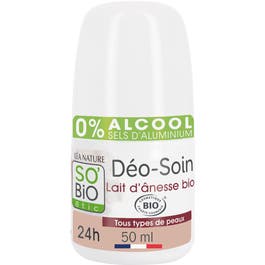 so'bio étic Déo-soin rechargeable Hydrate Lait d'ânesse bio