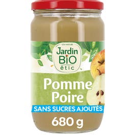 so'bio étic Dessert compote bio pomme de France poire williams