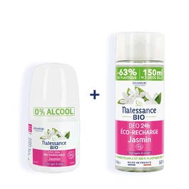 so'bio étic Duo Déodorant et éco-recharge 24h Jasmin