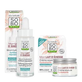 so'bio étic Duo sérum et crème soyeuse hydratante Mon Lait d'Ânesse