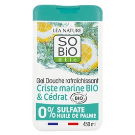 so'bio étic Gel douche rafraichissant Criste Marine bio et Cédrat