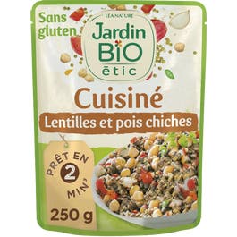 so'bio étic Lentilles et pois chiches cuisinés sans gluten - bio
