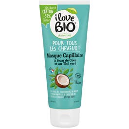 so'bio étic Masque pour tous les cheveux à l'eau de Coco & Thé vert