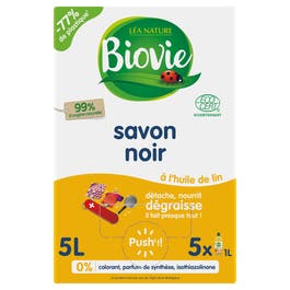 so'bio étic Savon noir à l'huile de lin - Grand Format