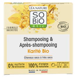 so'bio étic Shampooing & après-shampooing solide 2 en 1 Karité-bio
