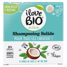 so'bio étic Shampooing solide pour tous les cheveux à l'huile de Coco & Thé Vert