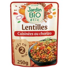 so'bio étic Lentilles cuisinées au Chorizo-bio