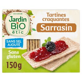 so'bio étic Tartines Craquantes Sarrasin sans sel sans gluten - bio