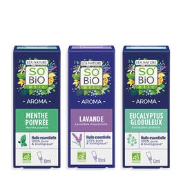 so'bio étic Trio huiles essentielles - Les indispensables