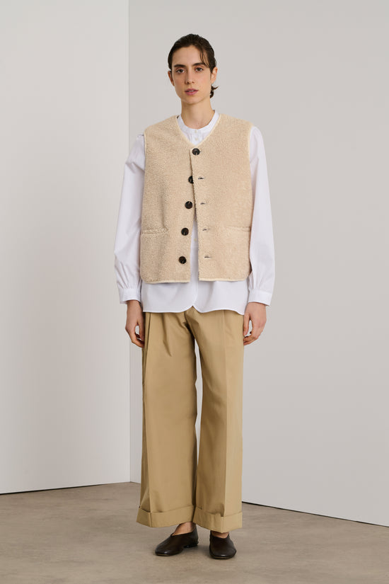 soeur blouson fusil Gilet sans manches en fausse fourrure