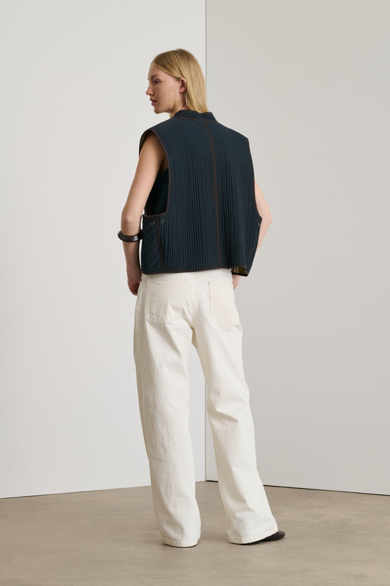 Soeur Blouson Tomari Blouson Sans Manches En Gabardine De Coton Matelassée