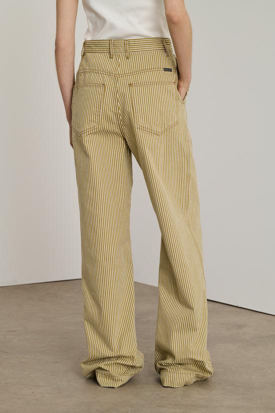 Soeur Jean Alissio Pantalon En Denim Taille Haute Rayé