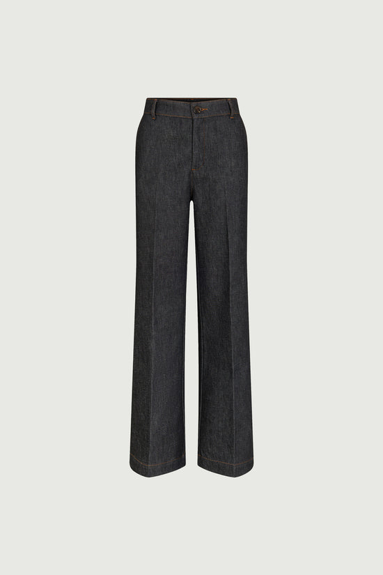 Soeur Jean California Pantalon Brut Noir Coupe Seventies En Coton Biologique