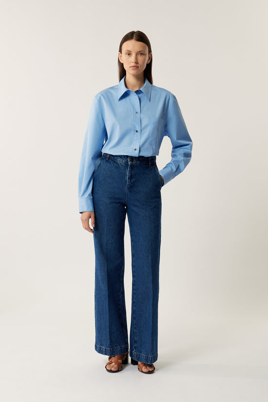 Soeur Jean California Pantalon En Denim Bleu Délavé