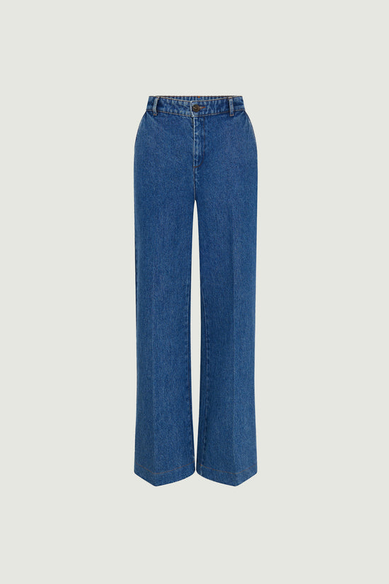 Soeur Jean California Pantalon En Denim Bleu Délavé
