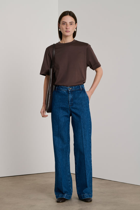 soeur jean california Pantalon en denim bleu délavé soeur jean california Pantalon en denim bleu délavé