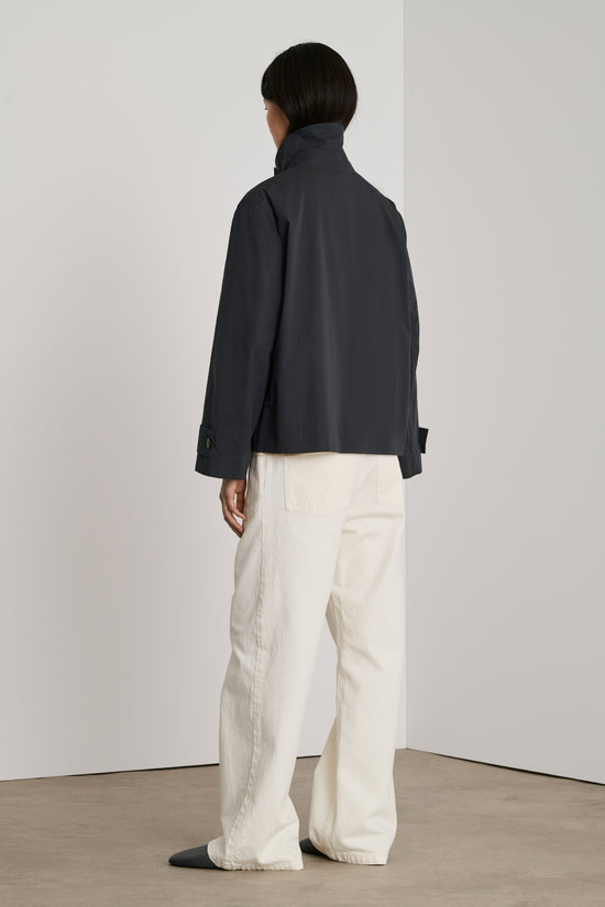 Soeur Manteau Donovan Manteau Court En Toile De Coton Biologique Gris