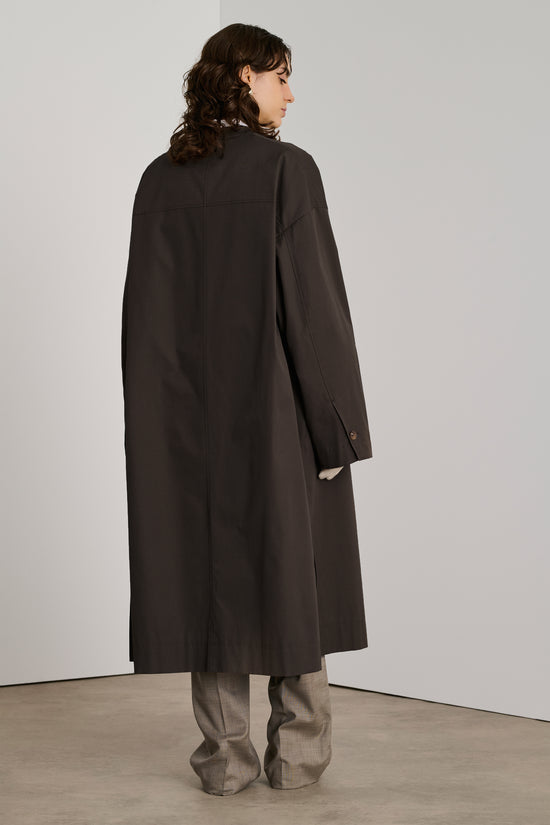 Soeur Manteau Elite Manteau Long En Coton Biologique ébene