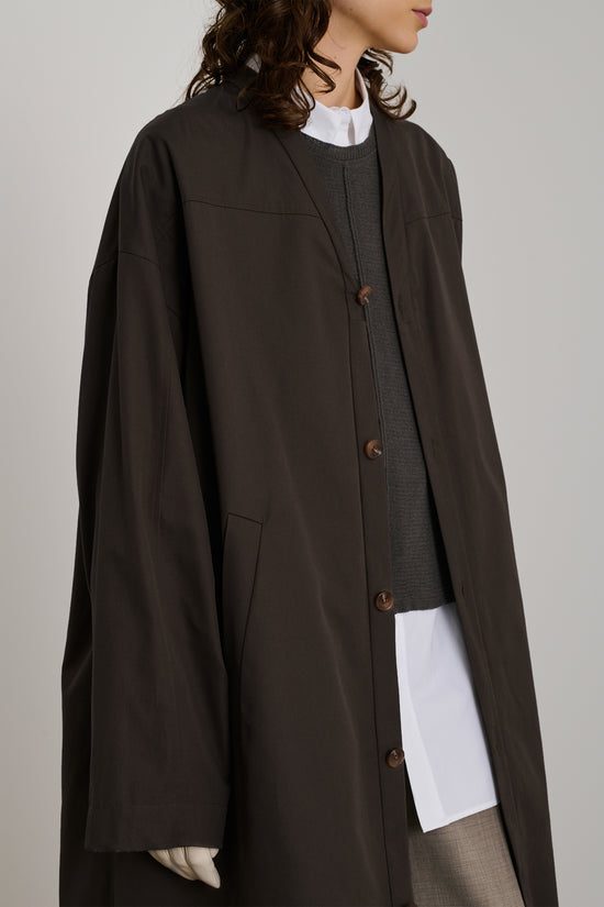 Soeur Manteau Elite Manteau Long En Coton Biologique ébene