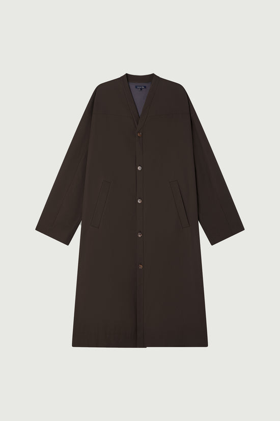 Soeur Manteau Elite Manteau Long En Coton Biologique ébene