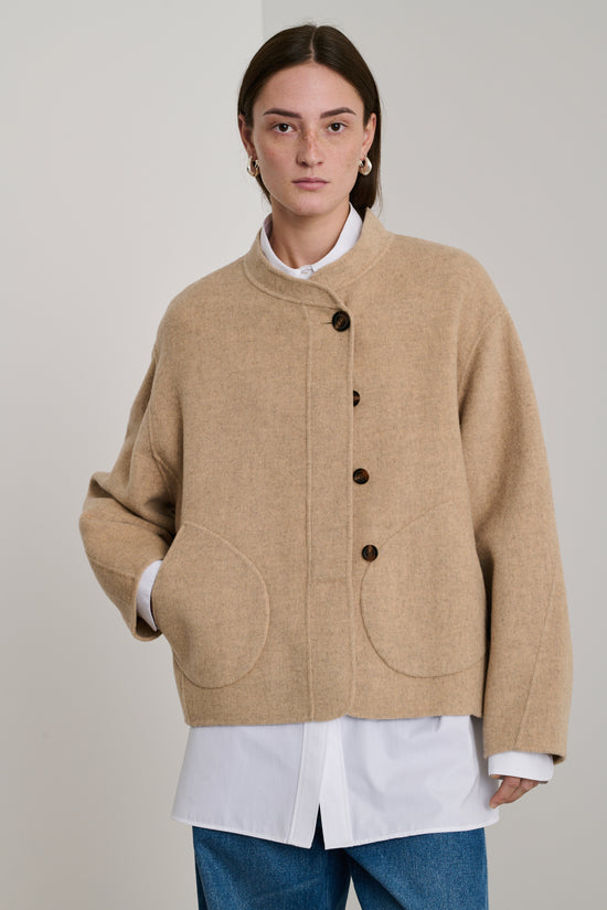 Soeur Manteau Windsor Manteau Court En Laine Double Face