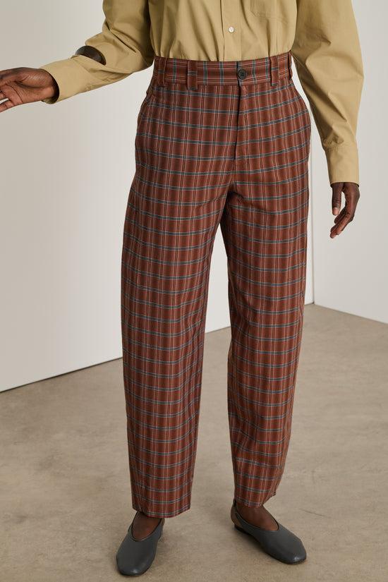 Soeur Pantalon Alouette Pantalon Taille Haute à Carreaux Légers