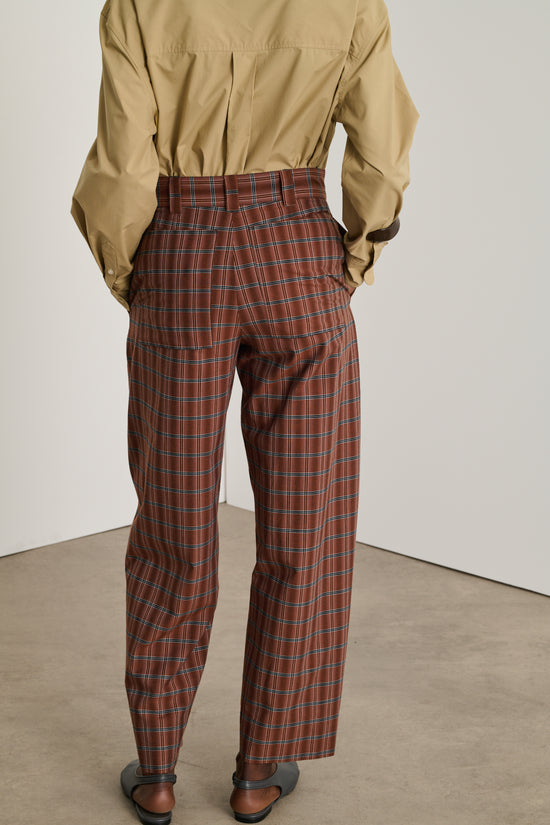 Soeur Pantalon Alouette Pantalon Taille Haute à Carreaux Légers