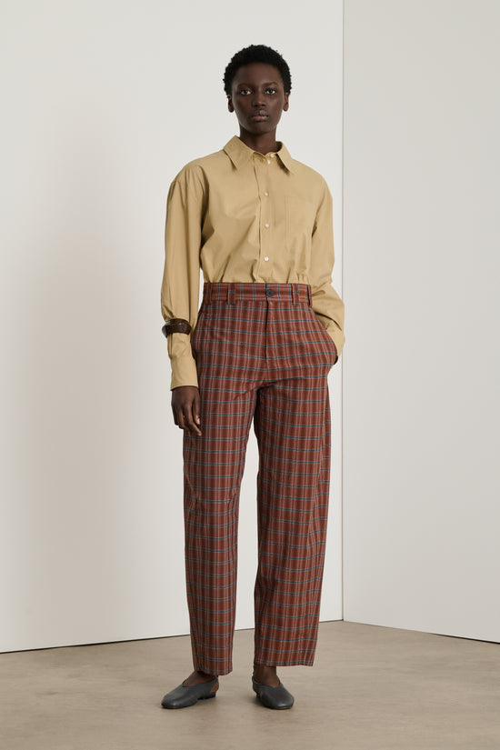 soeur pantalon alouette Pantalon taille haute à carreaux légers soeur pantalon alouette Pantalon taille haute à carreaux légers