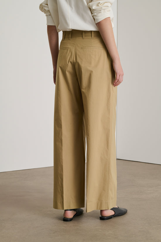 Soeur Pantalon Devy Pantalon En Popeline De Coton Biologique Beige Foncé