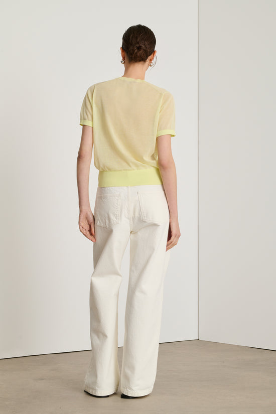 Soeur Jean Calvin Jean Droit En Denim écru